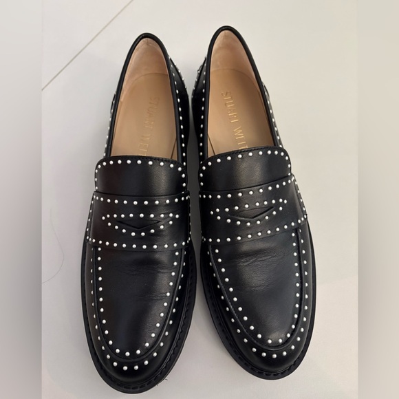 NWOT Stuart Weitzman Parker lift mini pearl loafers